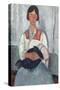 Gypsy Woman with Baby, 1919-Amedeo Modigliani-Stretched Canvas