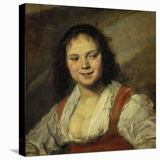 Gypsy Woman-Frans Hals-Stretched Canvas