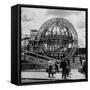 Gyro Globe Ride: Metal Monster Simultaneously Spins and Tilts Victims at Coney Island-Andreas Feininger-Framed Stretched Canvas