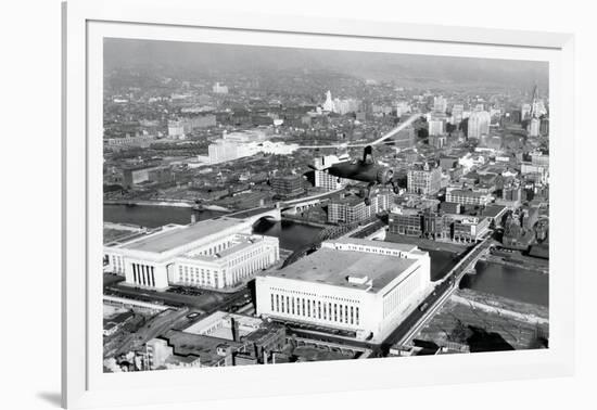 Gyrocopter near 30th Street, Philadelphia, Pennsylvania-null-Framed Photo