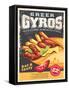 Gyros Poster Design-lukeruk-Framed Stretched Canvas