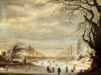 Winter Landscape, 17th Century-Gysbrecht Leytens-Mounted Giclee Print