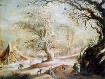 A Winter Landscape with Ice Skaters, C1606-1643-Gysbrecht Leytens-Framed Giclee Print