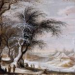 Paysage d'hiver-Gysbrecht Lytens-Framed Stretched Canvas