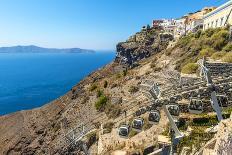 Catholic Church in Fira in Santorini, Greece-Gyuszko-Stretched Canvas