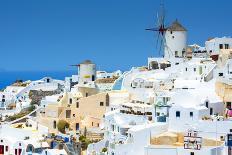 Cable Car in  Fira in Santorini, Greece-Gyuszko-Photographic Print