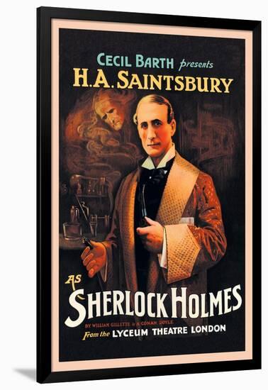 H. A. Saintsbury as Sherlock Holmes-null-Framed Art Print