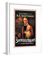 H. A. Saintsbury as Sherlock Holmes-null-Framed Art Print