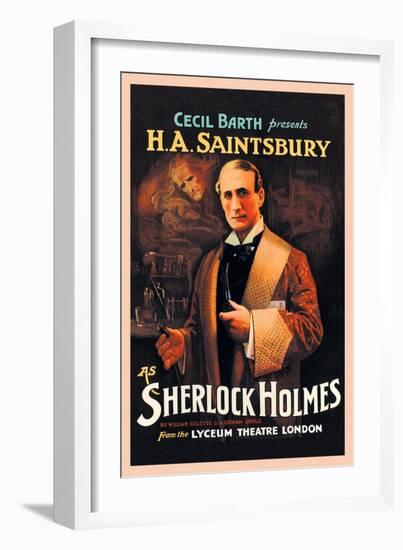 H. A. Saintsbury as Sherlock Holmes-null-Framed Art Print