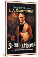 H. A. Saintsbury as Sherlock Holmes-null-Mounted Art Print