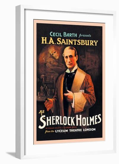 H. A. Saintsbury as Sherlock Holmes-null-Framed Art Print