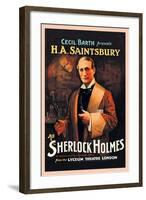 H. A. Saintsbury as Sherlock Holmes-null-Framed Art Print