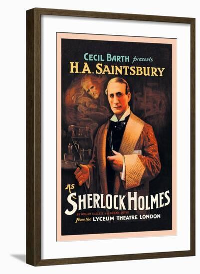 H. A. Saintsbury as Sherlock Holmes-null-Framed Art Print