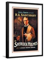 H. A. Saintsbury as Sherlock Holmes-null-Framed Art Print