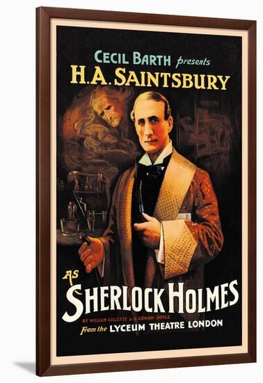 H. A. Saintsbury as Sherlock Holmes-null-Framed Art Print