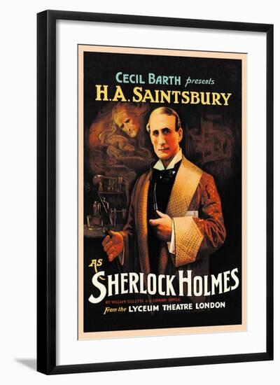 H. A. Saintsbury as Sherlock Holmes-null-Framed Art Print