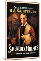 H. A. Saintsbury as Sherlock Holmes-null-Mounted Art Print