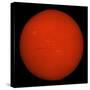 H-Alpha Full Sun in Red Color with Active Areas and Filaments-Stocktrek Images-Stretched Canvas