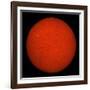 H-Alpha Full Sun in Red Color with Active Areas and Filaments-Stocktrek Images-Framed Photographic Print