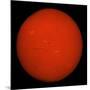 H-Alpha Full Sun in Red Color with Active Areas and Filaments-Stocktrek Images-Mounted Photographic Print