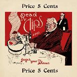 Read Clips and Forget Your Dinner-H.B. Eddy-Stretched Canvas