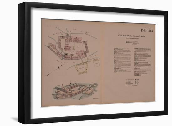 H.B. Smith Machine Company's Works, Smithville, Burlington, NJ, Hexamer General Survey, 1881-Ernest Hexamer-Framed Giclee Print