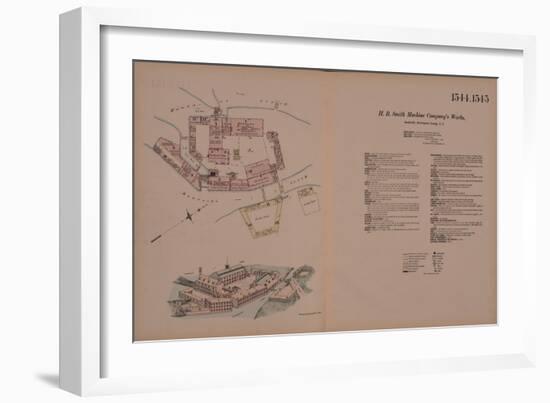 H.B. Smith Machine Company's Works, Smithville, Burlington, NJ, Hexamer General Survey, 1881-Ernest Hexamer-Framed Giclee Print