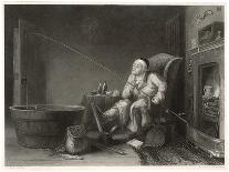 Gout Man Fishes at Home-H. Beckwith-Art Print