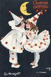 By Moonlight, Boy and Girl in Pierrot Costume Look at Each Other and Like What They See-H.d. Sandford-Art Print