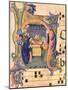 H Depicting the Nativity from an Antiphon Illuminated by Don Simone Camaldolese-Don Simone Camaldolese-Mounted Giclee Print