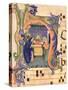H Depicting the Nativity from an Antiphon Illuminated by Don Simone Camaldolese-Don Simone Camaldolese-Stretched Canvas
