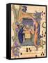H Depicting the Nativity from an Antiphon Illuminated by Don Simone Camaldolese-Don Simone Camaldolese-Framed Stretched Canvas