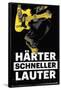 H�er Schneller Lauter-null-Framed Poster