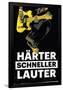 H�er Schneller Lauter-null-Framed Poster
