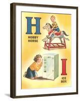 H for Hobby Horse, I for Ice Box-null-Framed Art Print