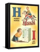 H for Hobby Horse, I for Ice Box-null-Framed Stretched Canvas