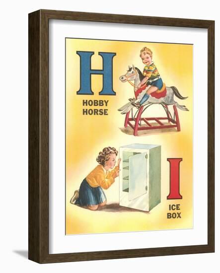 H for Hobby Horse, I for Ice Box-null-Framed Art Print