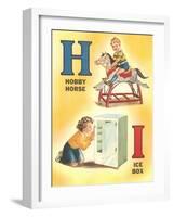 H for Hobby Horse, I for Ice Box-null-Framed Art Print