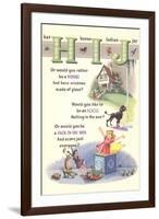 H for House, I for Icicle, J for Jack-In-The-Box-null-Framed Art Print