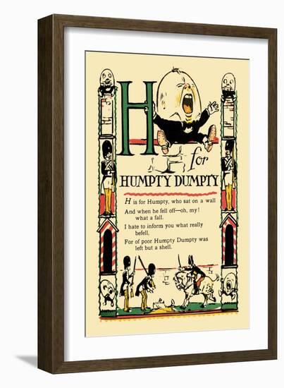 H for Humpty Dumpty-Tony Sarge-Framed Art Print