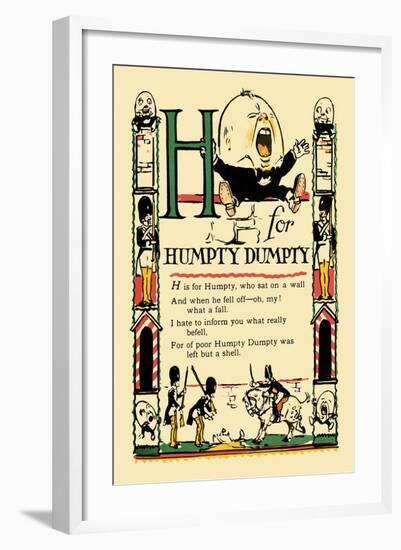 H for Humpty Dumpty-Tony Sarge-Framed Art Print