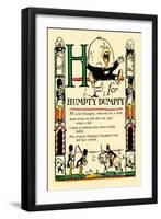 H for Humpty Dumpty-Tony Sarge-Framed Art Print