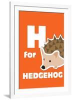 H For The Hedgehog, An Animal Alphabet For The Kids-Elizabeta Lexa-Framed Art Print