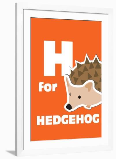 H For The Hedgehog, An Animal Alphabet For The Kids-Elizabeta Lexa-Framed Art Print