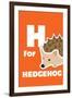 H For The Hedgehog, An Animal Alphabet For The Kids-Elizabeta Lexa-Framed Art Print