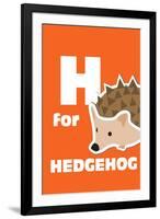 H For The Hedgehog, An Animal Alphabet For The Kids-Elizabeta Lexa-Framed Art Print