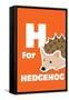 H For The Hedgehog, An Animal Alphabet For The Kids-Elizabeta Lexa-Framed Stretched Canvas