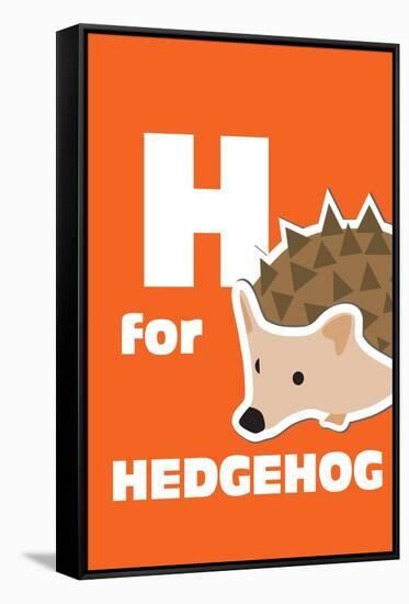 H For The Hedgehog, An Animal Alphabet For The Kids-Elizabeta Lexa-Framed Stretched Canvas