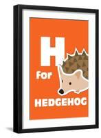 H For The Hedgehog, An Animal Alphabet For The Kids-Elizabeta Lexa-Framed Art Print