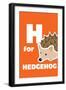 H For The Hedgehog, An Animal Alphabet For The Kids-Elizabeta Lexa-Framed Art Print